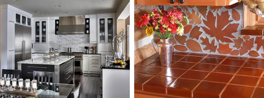 2 pattern kitchen backsplashes