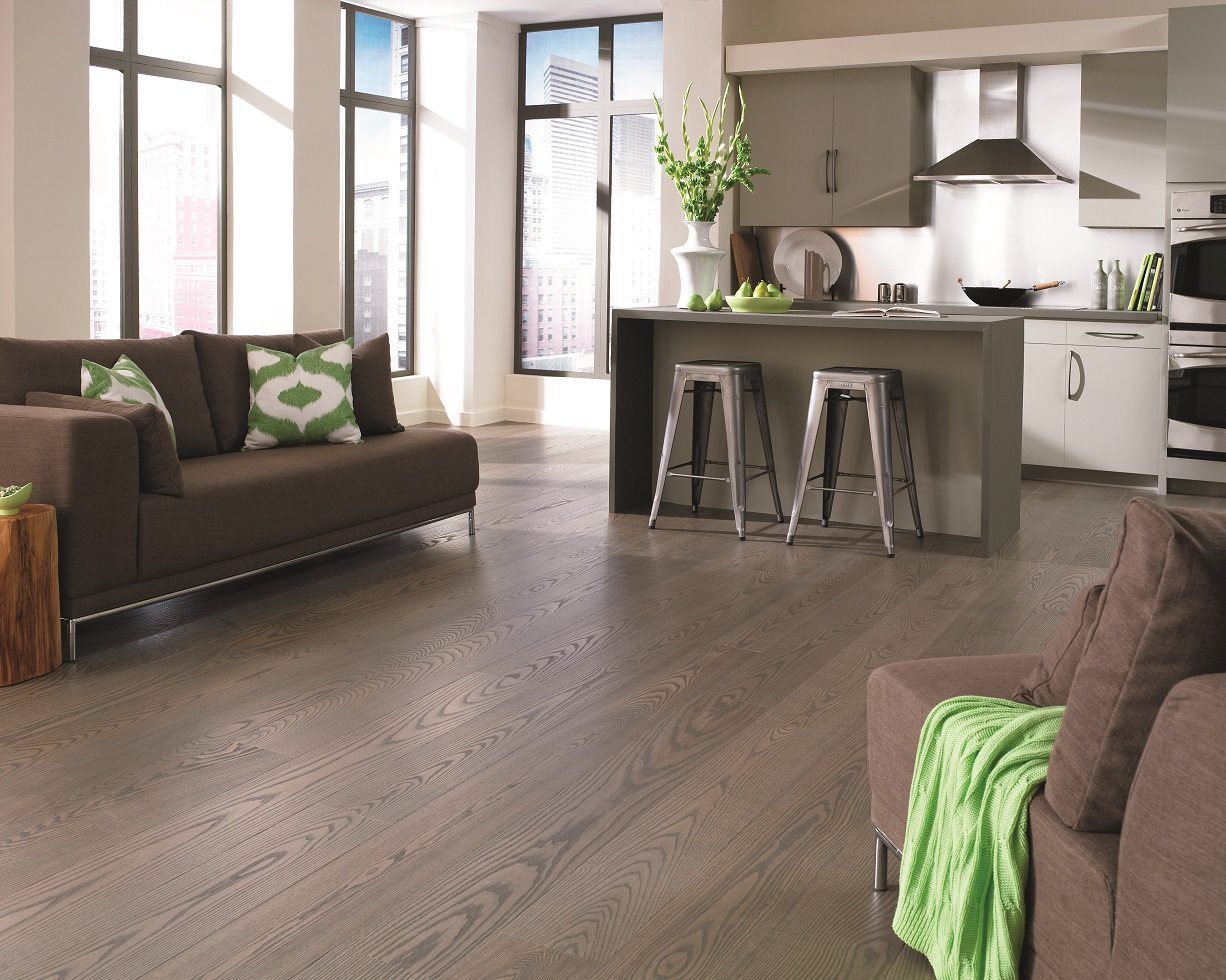 gray floor in urban loft