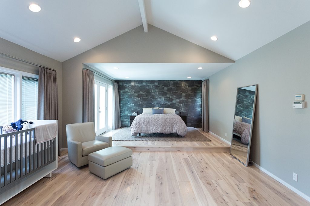 Light Hickory Wood Floor Bedroom
