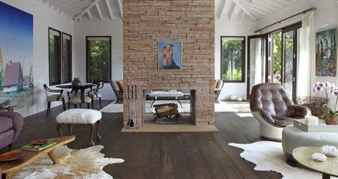 Reclaimed Oak Carlisle floor in Fox-Naham Living Room
