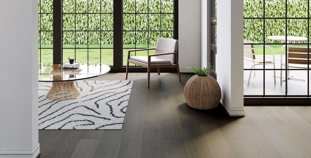 Medium tone gray floor