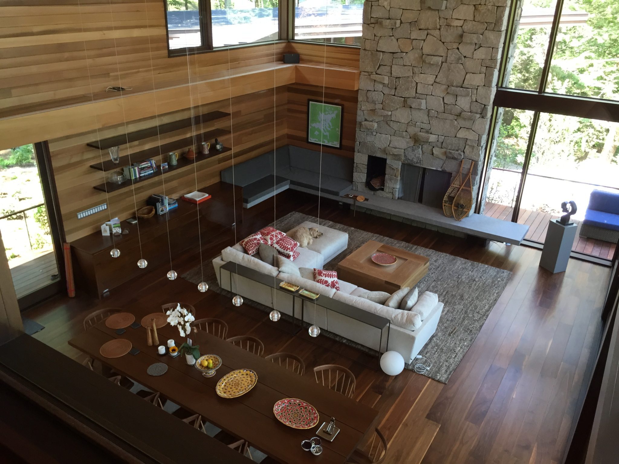 Dark Floor into Open Living Area