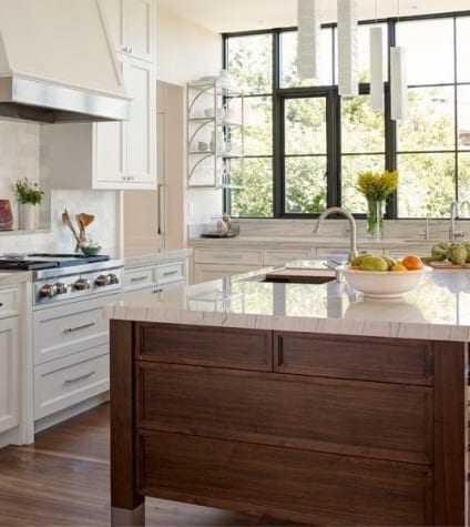 Walnut Flooring in a Transitional Kitchen
